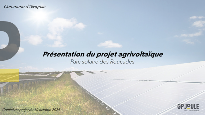  Comité de projet agrivoltaïque : présentation aux élu(e)s